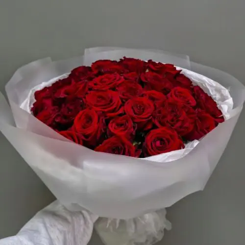 Букет из 51 розы с оформлением