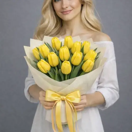 АКЦИЯ Букет из 15 тюльпанов (цвет микс)