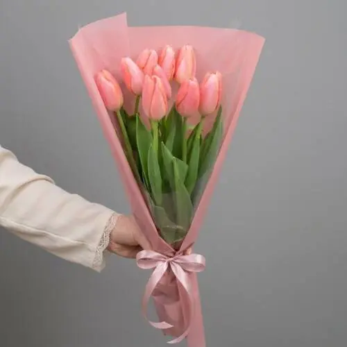 АКЦИЯ Букет из 9 тюльпанов (цвет микс)