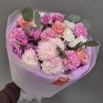 Букет в круглой упаковке