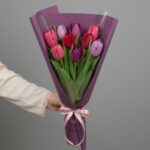 АКЦИЯ Букет из 9 тюльпанов (цвет микс) — фото галереи