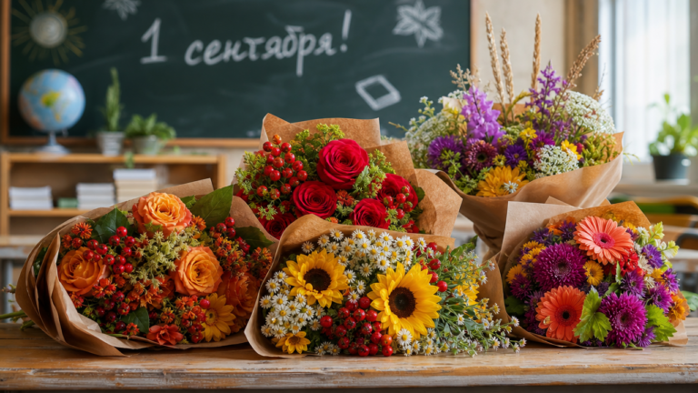 Букеты на 1 Сентября: 10 идей для первоклассника и учителя
